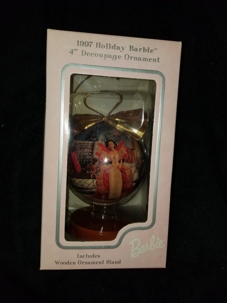 1997 Mattel Decoupage Barbie Ornament