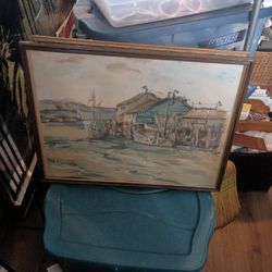 Art Of The Boat And Docks Signed By Artist 