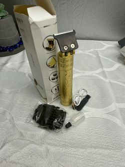 Vintage T9 Cordless Hair Trimmer Clipper USB Rechargeable Gold - New (34)