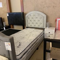 Grey Twin Bed Frame 