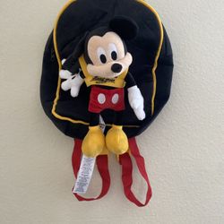 Disney Mickey Mouse Backpack With A Plushie
