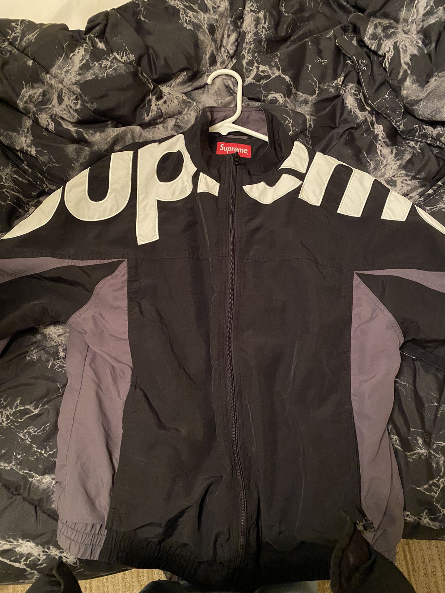 Supreme Shoulder Logo Track Jacket Black for Sale in Woodway, WA