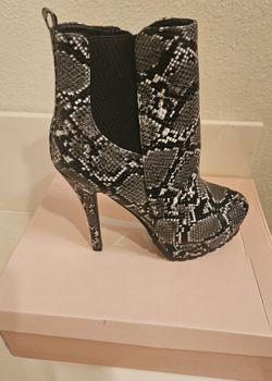 Snake Print Ankle Boot