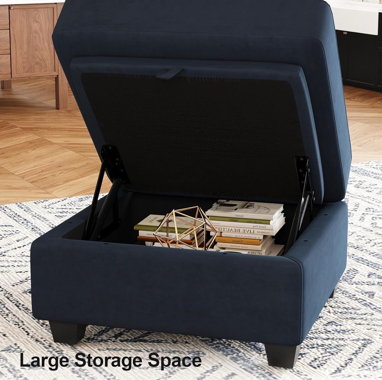 โจ MODERN STORAGE OTTOMAN / DECORATIVE BENCH โ BRAND NEW IN BOX โจ