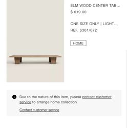 Zara Elm Wood Coffee Table
