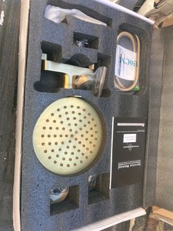 Rain Shower Head Set with Valve and Hose