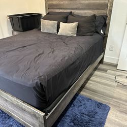 Queen Bed and Nightstand 