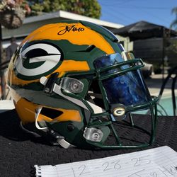 Jordan Love Signed Helmet 