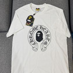 Bape X Chrome Tee Available In (M),(L)
