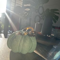 Hand Made pumpkin glass