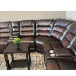 Phoenix Sectional Leather Air Reclining no credit check ❤️ no need SSN! ! $1499