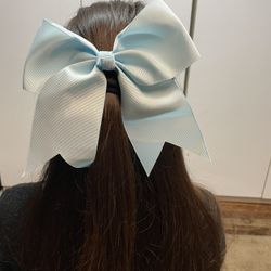 Sky Blue Cheer Bow
