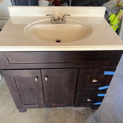 Bathroom vanity and sink