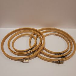 Vintage Tension Spring Round Wood Embroidery Hoops- Various Sizes, Price Is For Each