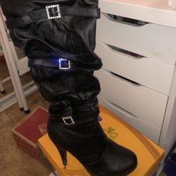 Thigh High Boot Heels 