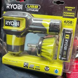 Ryobi Power Scrubber Kit USB Lithium Compact Size