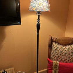 Floor Lamp with New Colorful Lamp Shade