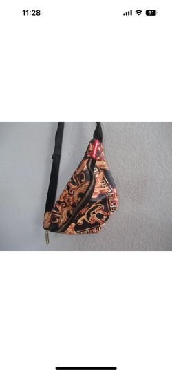 Sprayground Limited Edition Fanny Pack Waist Belt Rare Black & Gold