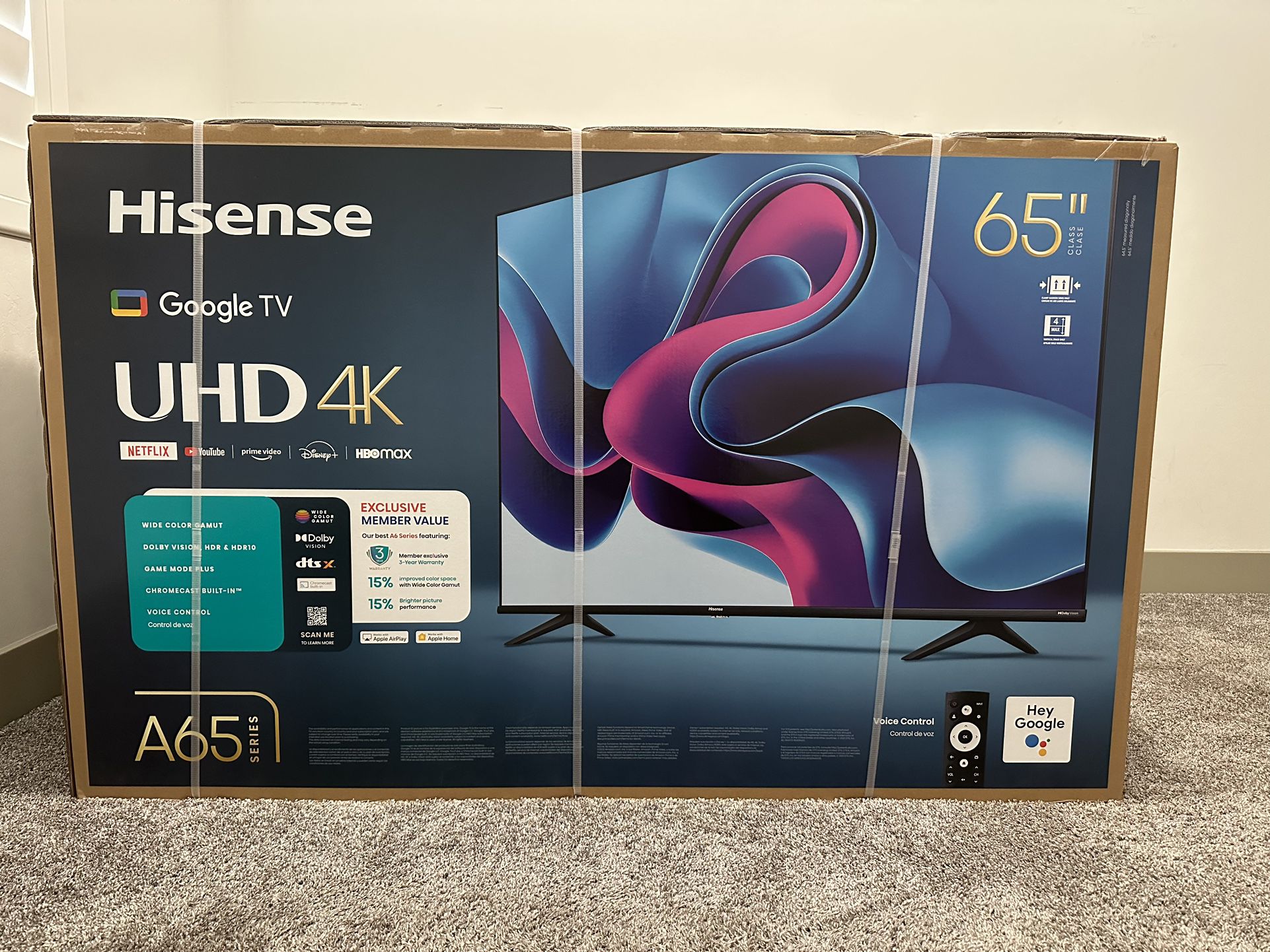 HISENSE 65” UHD LED SMART TV