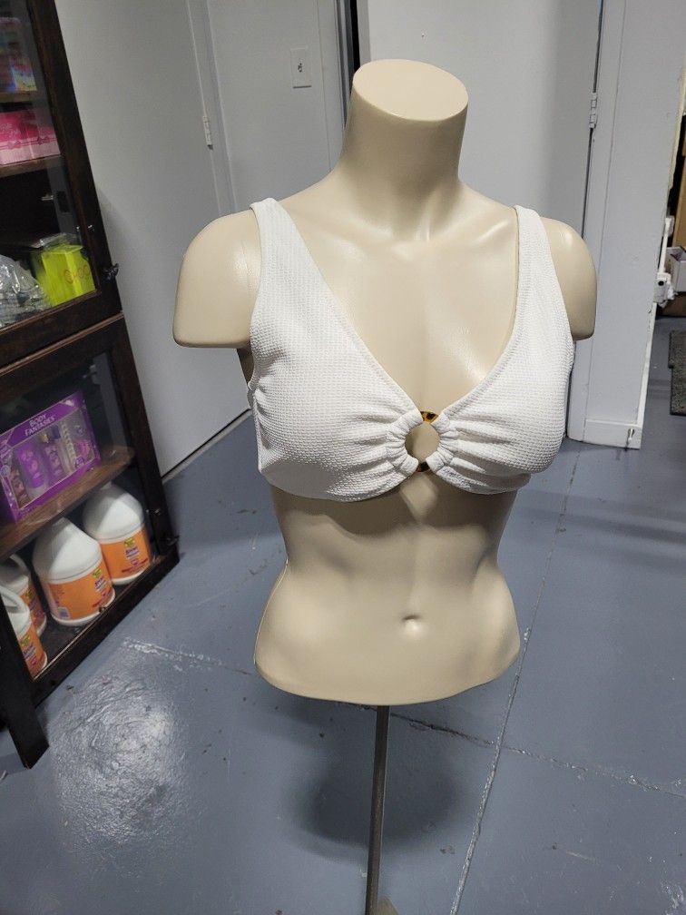 Old Navy Women's White Bikini Top Sz M