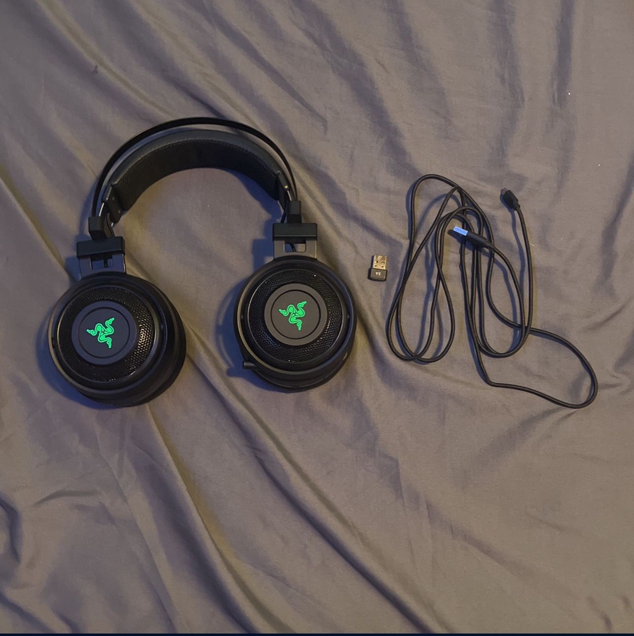 Black Razer Nari Ultimate Wireless Headset