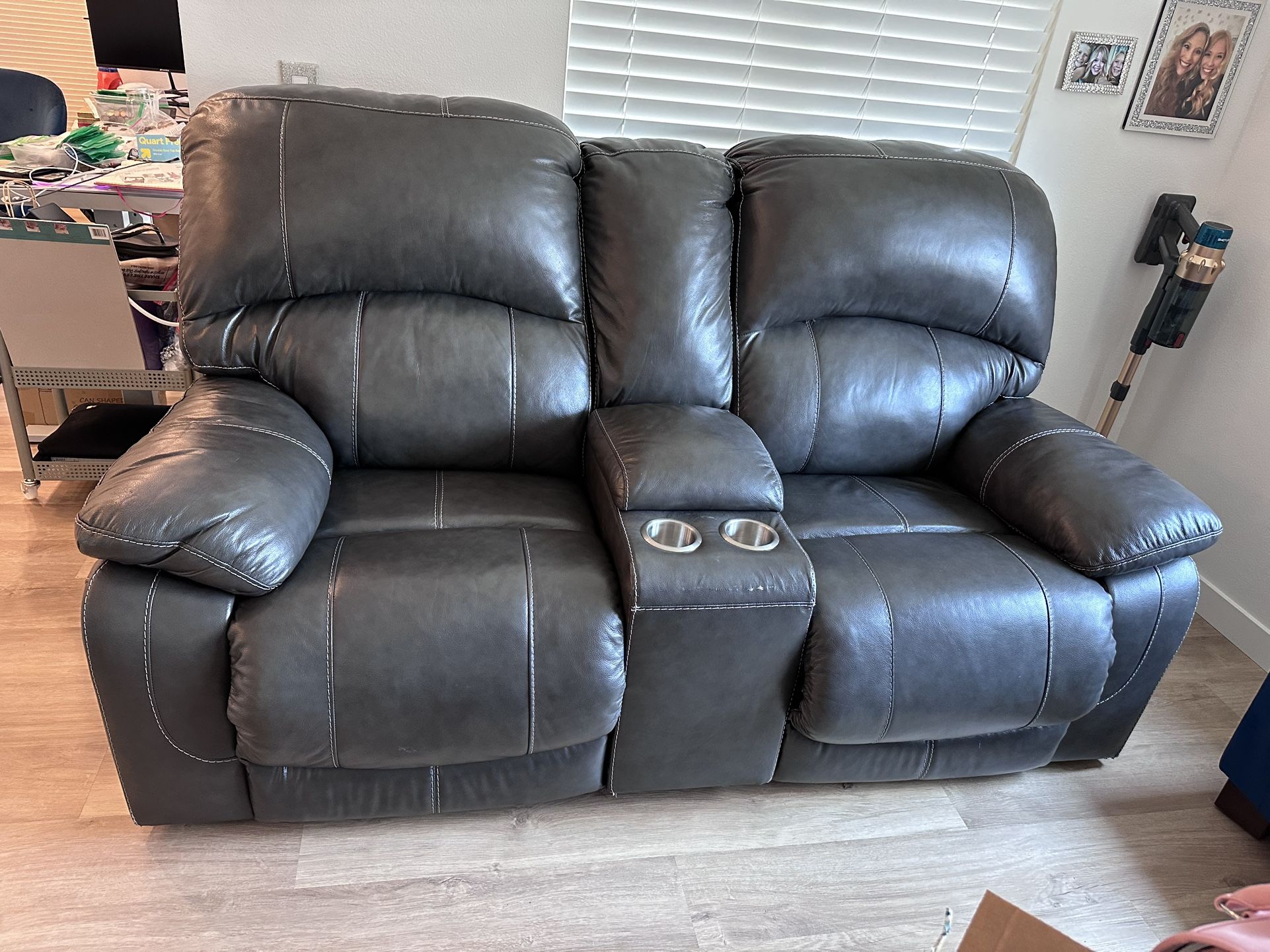 Calder well Power Reclining Loveseat With Console