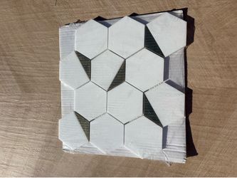 Bees knees marble and metal tile