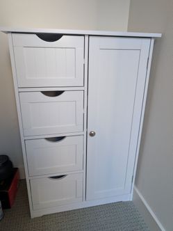 Small white storage cabinet