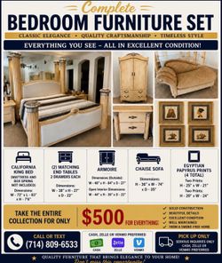 Entire Bedroom Furniture Set for Sale