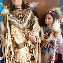 Native American Indian Porcelain Dolls