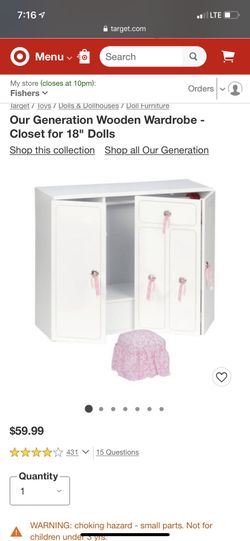 Our generation closet for doll