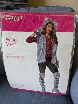 Wolf Vest Adult Halloween Costume SM/MD