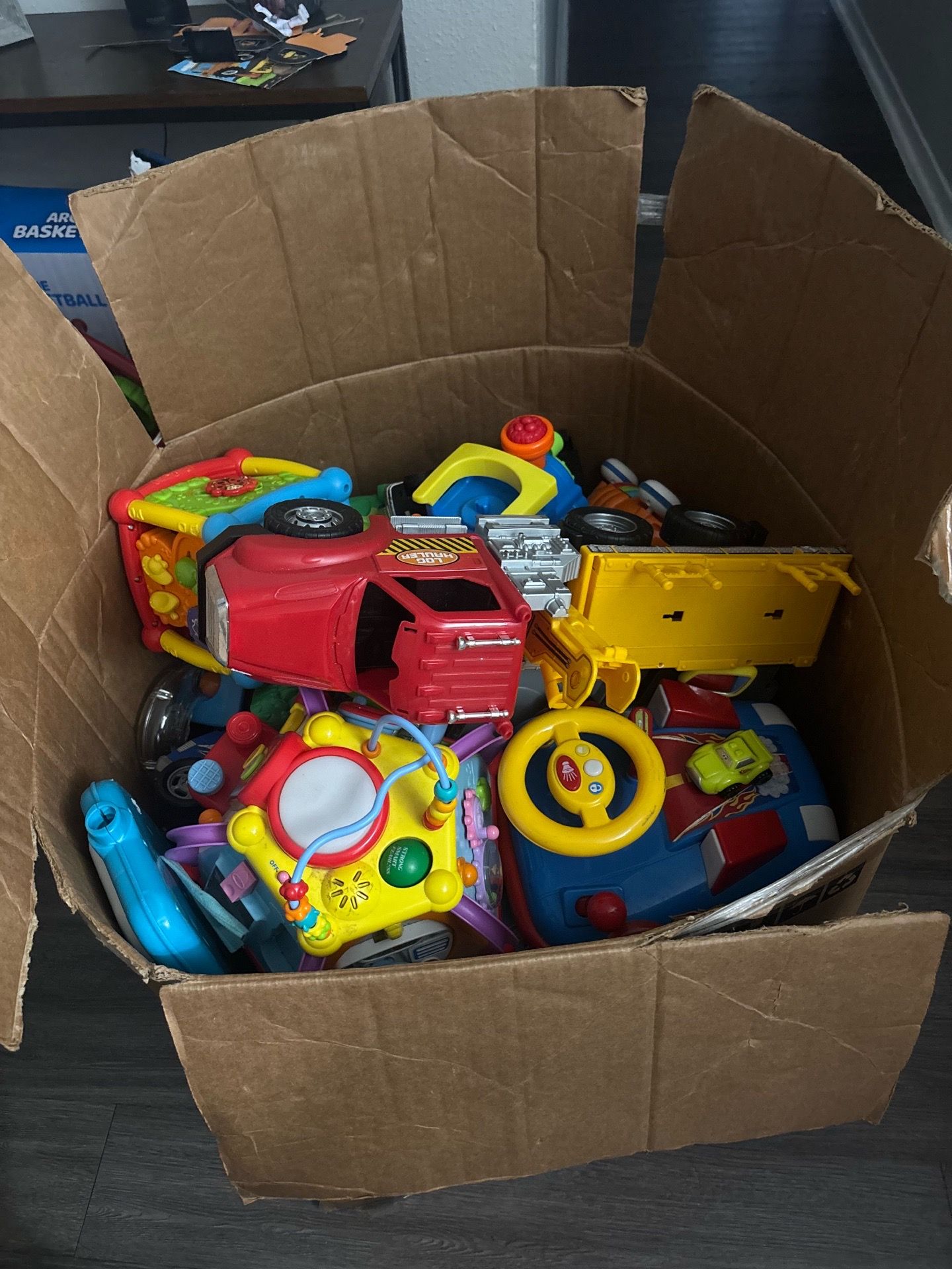 Box full of toys