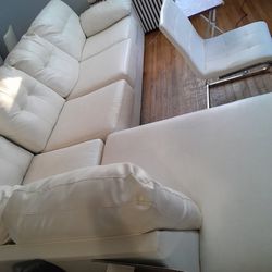 White Sectional Couch 