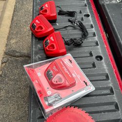 4- Milwaukee M12 Chargers