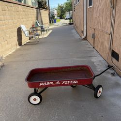 Vintage Rustic Radio Flyer Children's Red Wagon 