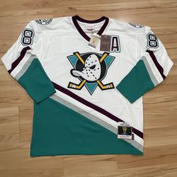 MITCHELL & NESS ANAHEIM MIGHTY DUCKS TEEMU SELANNE BLUE LINE JERSEY Mens L New