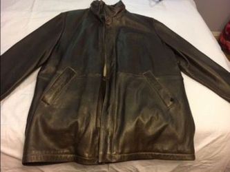 Brown Leather Coat New XL Wilson Leather