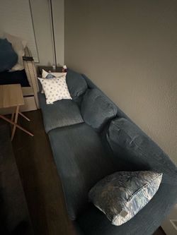 Blue Fabric Sofa Couch