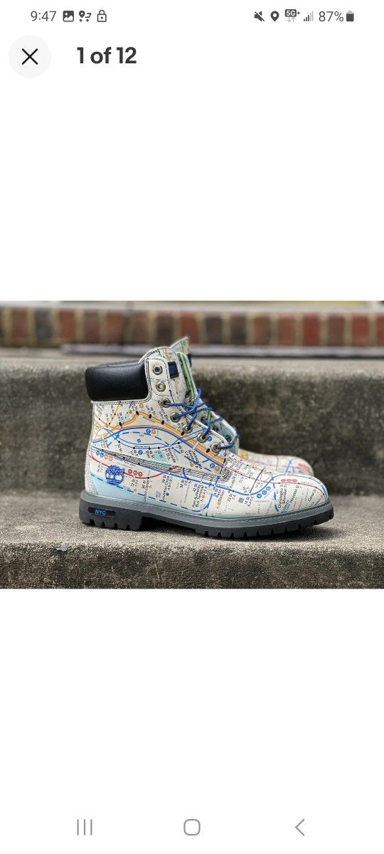 Mta NYC Timberland Boots 10.5 Rare Subway