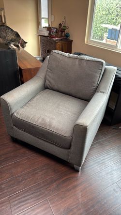 Free living space chair, and ottoman