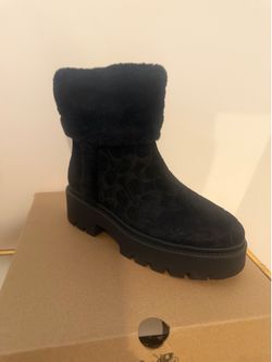 Coach all black boots size 7