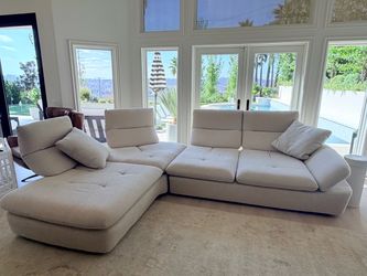 Sectional beige modular sofa