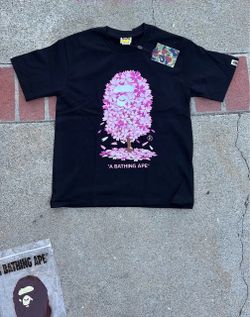 Black Pink Flower Bape Tee