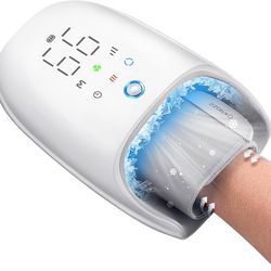 Cooling Hand Massager with Kneading Rollers & Compression - Arthritis Pain Relief, Carpal Tunnel Therapy, Portable Design for Office/Home Use, FSA/HSA