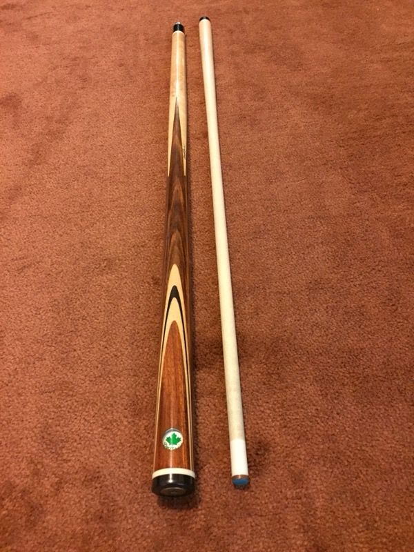 Dufferin Green custom conversion pool cue by Scott Erwin