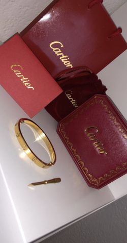 Gold love bracelet