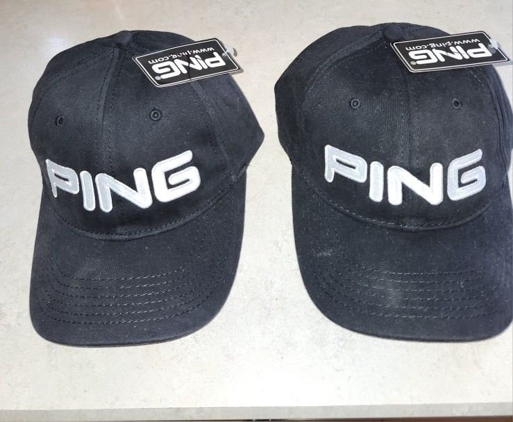 Brand New 2 Ping Adjustable Golf Caps Pd $70