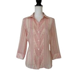 Banana Republic Woman’s Light Pink Collared Blouse Top/Shirt, Sz M