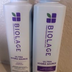 Biolage Professional Ultra Hydra Source shampoo and conditioner set. 